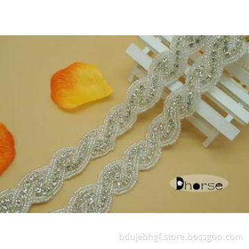 Sew on Bling Bling Decorative Rhinestone Trim For Wedding D